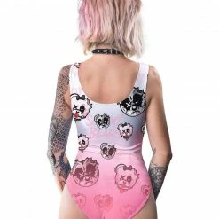 Scummy Bears CLOTHES AND STUFF BONDAGE BEARS (GOTH AF) - BODY SUIT (BABYDOLL PINK)