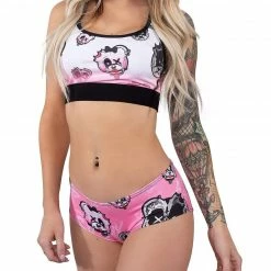 Scummy Bears BONDAGE BEARS (GOTH AF) - BOOTY SHORTS (BABYDOLL PINK)