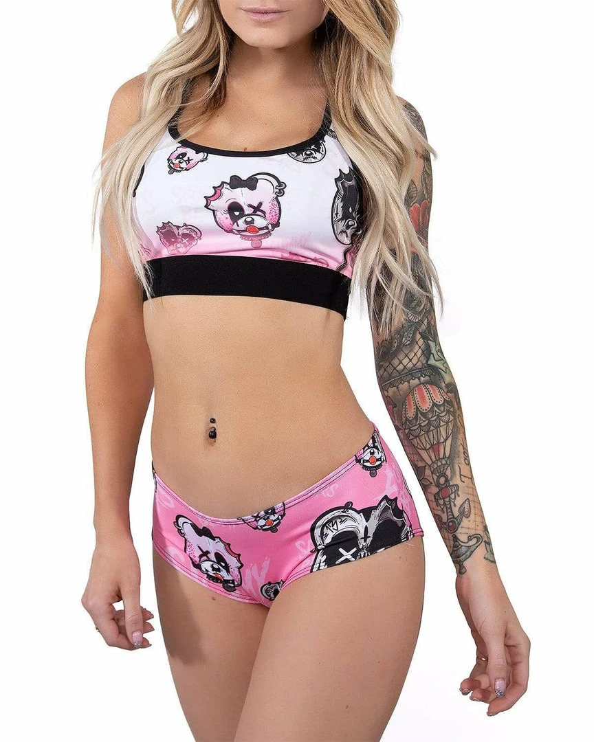 Scummy Bears BONDAGE BEARS (GOTH AF) - BOOTY SHORTS (BABYDOLL PINK)