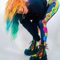 BOTTOMS & LEGGINGS COM3T X SCUMMY BEARS - SPACE KANDI - HIGH WAISTED LEGGINGS