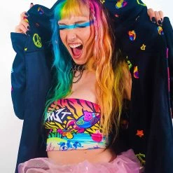 T-SHIRTS & TANKS COM3T X SCUMMY BEARS - SPACE KANDI - 4-WAY REVERSIBLE TUBE TOP