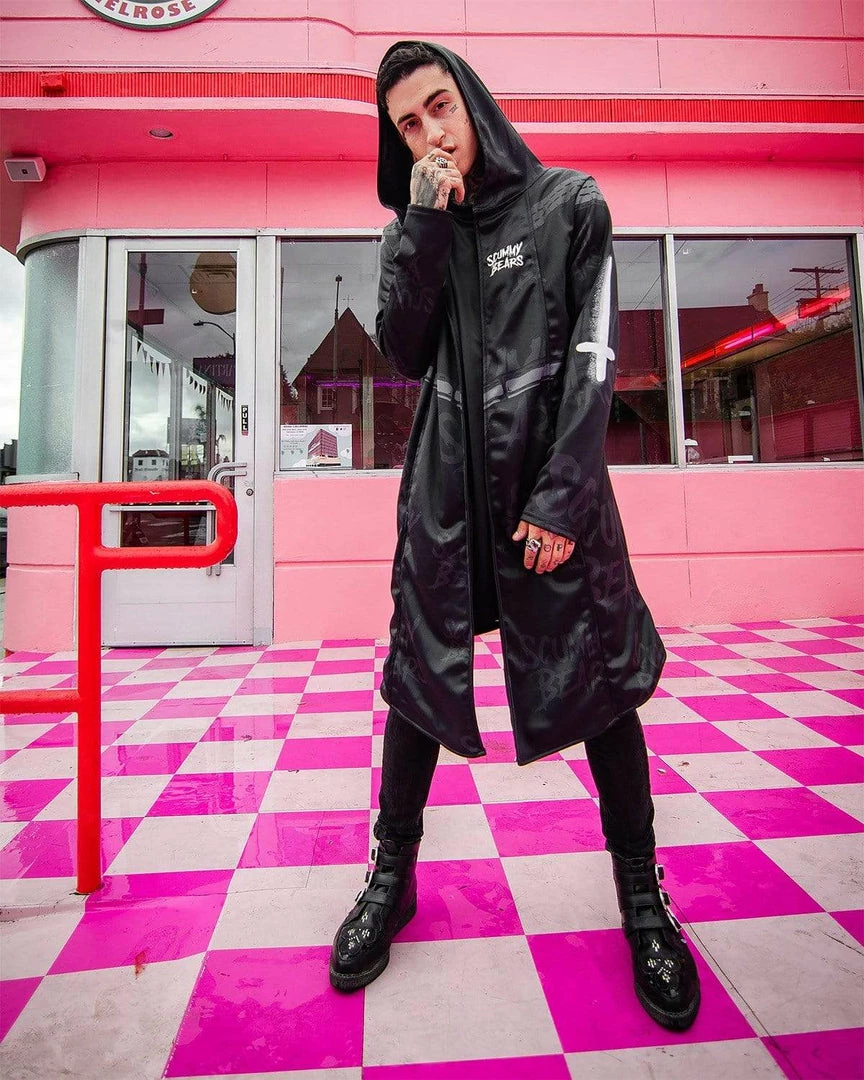 Scummy Bears GOTH BEAR (GOTH AF) - CLOAK (BLACK) CLOTHES AND STUFF