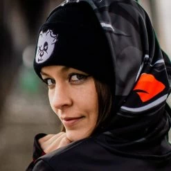 Reach MFG OISHI - BEAR METAL BEANIE (BLACK/WHITE)