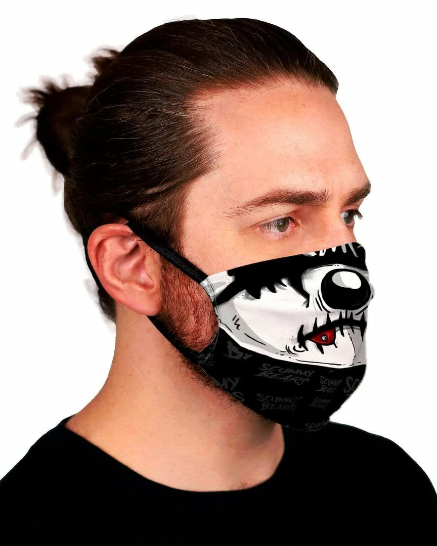 Scummy Bears GOTH BEAR - FACE MASK ACCESSORIES