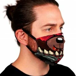 MIDNIGHT TYRANNOSAURUS X SCUMMY BEARS - FACE MASK ACCESSORIES