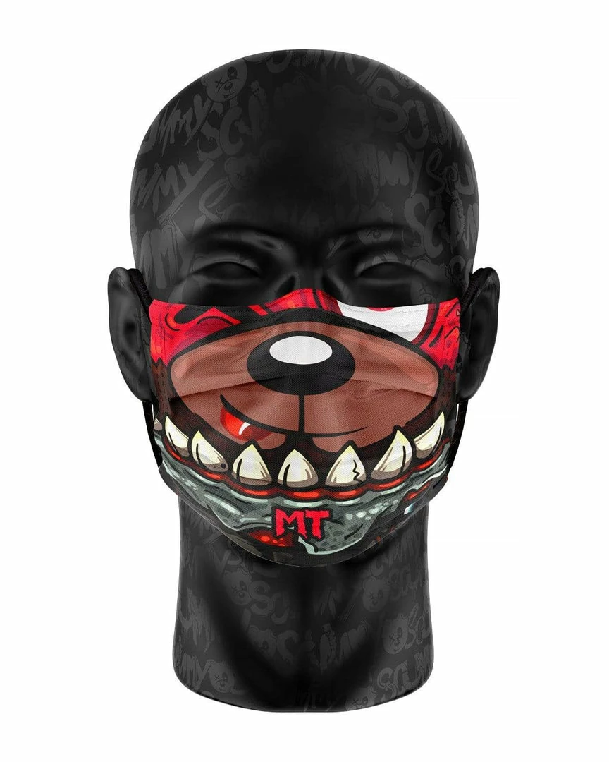 MIDNIGHT TYRANNOSAURUS X SCUMMY BEARS - FACE MASK ACCESSORIES