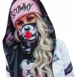 Scummy Bears BRATTY BEAR (GOTH AF) - SEAMLESS MASK (BLACK) ACCESSORIES