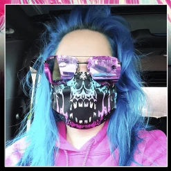 Scummy Bears ACCESSORIES SCUMMY CARES - BLOODY RAINBOW - FACE MASK