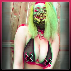 Scummy Bears ACCESSORIES SCUMMY CARES - SCUMMY PATTERN SOUR - FACE MASK