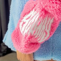 Scummy Bears FUZZY THINGZZ - OVERSIZED HIBERNATION JACKET (BLUE/PINK)