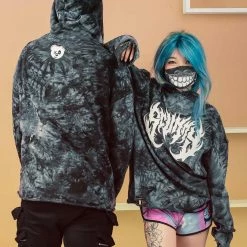 Scummy Bears OISHI - BEAR METAL - TIE-DYE HOODIE CLOTHES AND STUFF
