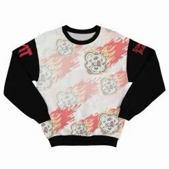 MIDNIGHT TYRANNOSAURUS X SCUMMY BEARS - FIRESTORM - CREW PULLOVER CLOTHES AND STUFF