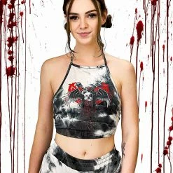 SULLIVAN KING X SCUMMY BEARS - SPINE COLLECTOR - TIE DYE CROP TOP CLOTHES AND STUFF