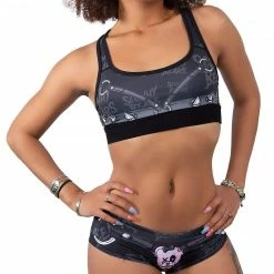 Scummy Bears RESTRAINED (GOTH AF) - BOOTY SHORTS (BLACK)