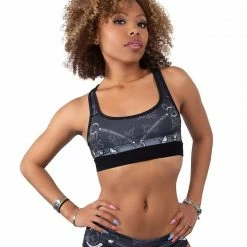 Scummy Bears RESTRAINED (GOTH AF) - SPORTS BRA (BLACK)