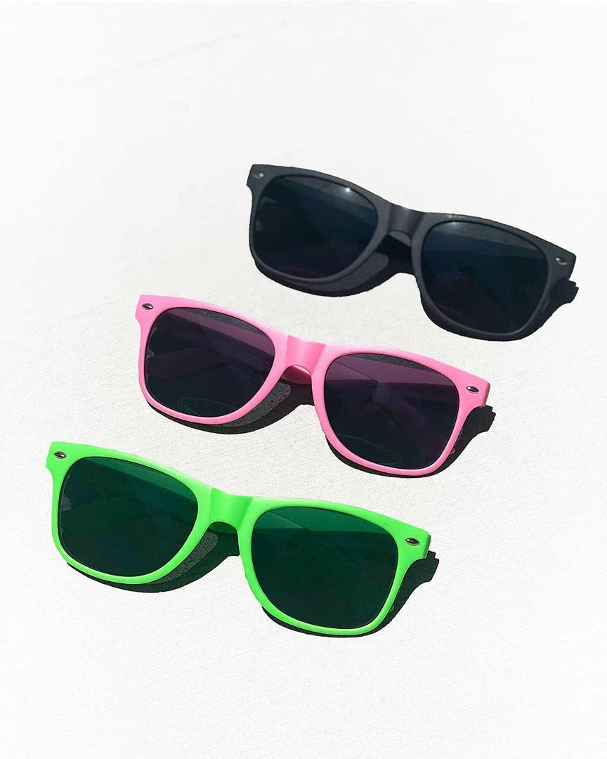 Scummy Bears FESTIVAL LOOKS SCUMMY WAYFARER SUNGLASSES - MATTE BLACK