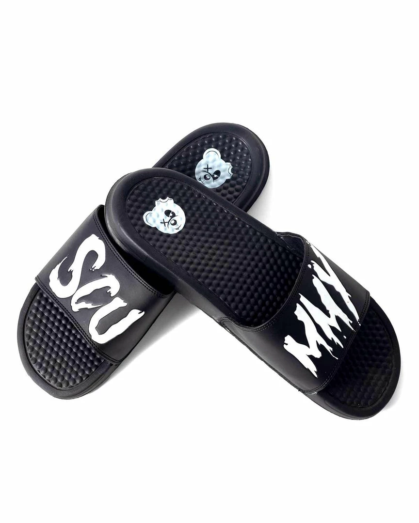 Scummy Bears BACKPACKS SCUMMY SLIDES (BLACK)