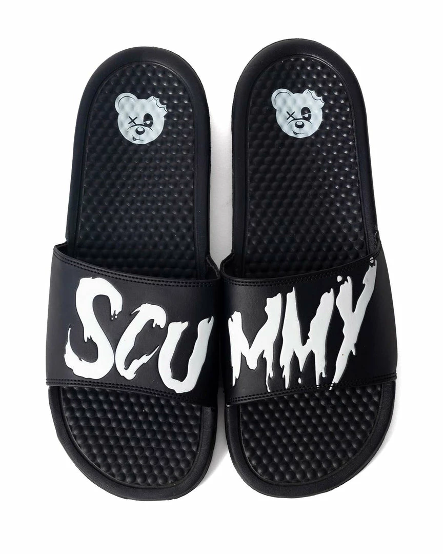 Scummy Bears BACKPACKS SCUMMY SLIDES (BLACK)