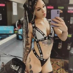 Scummy Bears OISHI - TECH BIKINI TOP (WHITE/BLACK) TOPS