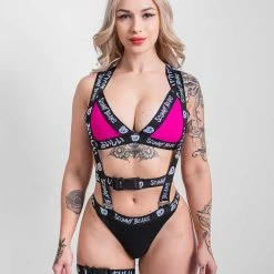 Scummy Bears TOPS OISHI - TECH BIKINI TOP (PINK/BLACK)