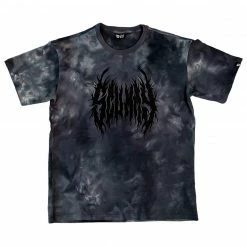 Scummy Bears BEAR METAL (BLACK ON BLACK) - TIE-DYE BOXY TEE