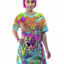 CLOTHES AND STUFF LIQUID STRANGER X SCUMMY BEARS - WEIRD & WONDERFUL - LONG TEE