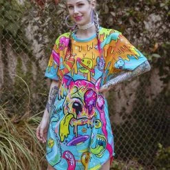 CLOTHES AND STUFF LIQUID STRANGER X SCUMMY BEARS - WEIRD & WONDERFUL - LONG TEE