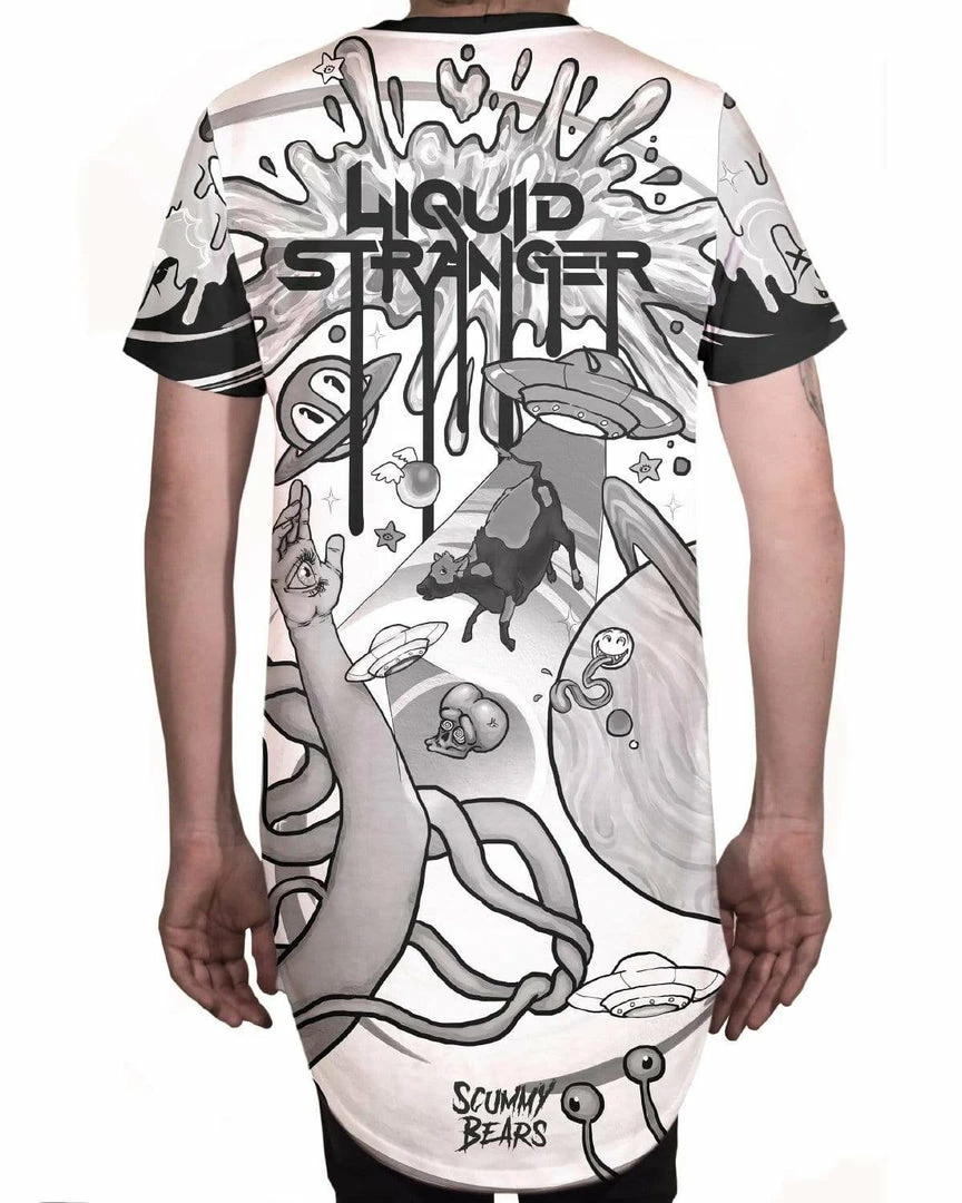 LIQUID STRANGER X SCUMMY BEARS - WEIRD & WONDERFUL (NIGHT) - LONG TEE