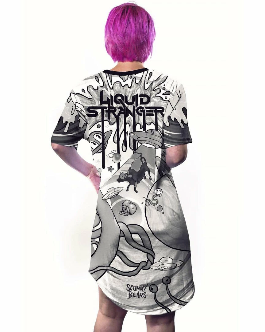 LIQUID STRANGER X SCUMMY BEARS - WEIRD & WONDERFUL (NIGHT) - LONG TEE