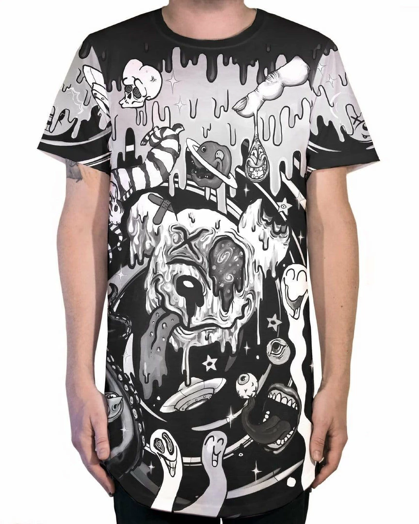 LIQUID STRANGER X SCUMMY BEARS - WEIRD & WONDERFUL (NIGHT) - LONG TEE