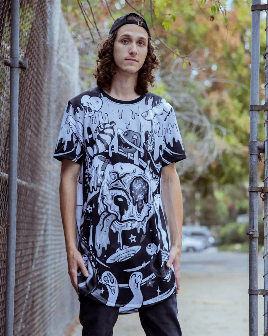 LIQUID STRANGER X SCUMMY BEARS - WEIRD & WONDERFUL (NIGHT) - LONG TEE