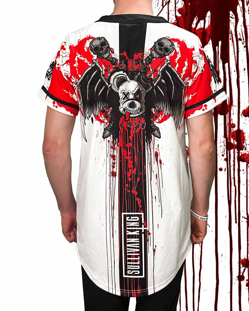 SULLIVAN KING X SCUMMY BEARS - SPINE COLLECTOR (WHITE) - BASEBALL JERSEY