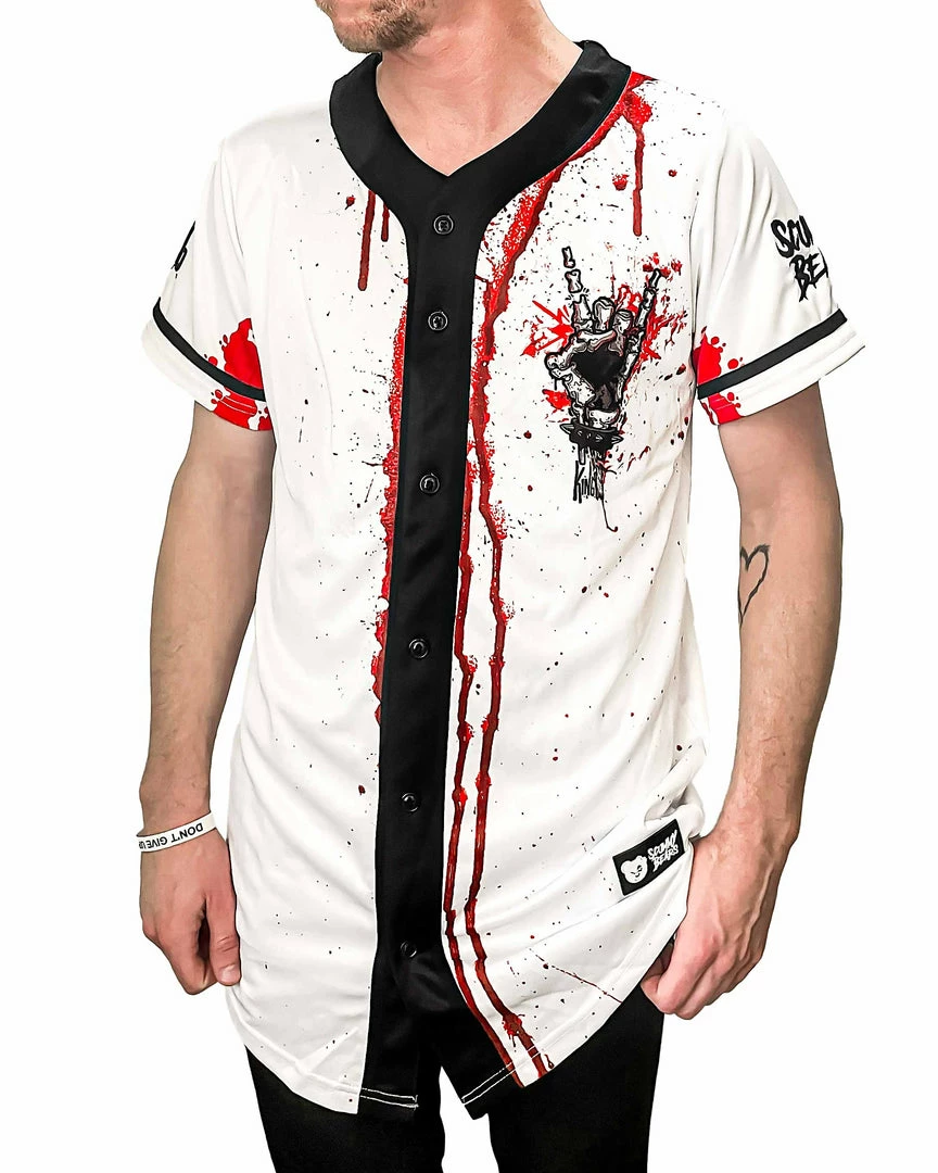 SULLIVAN KING X SCUMMY BEARS - SPINE COLLECTOR (WHITE) - BASEBALL JERSEY