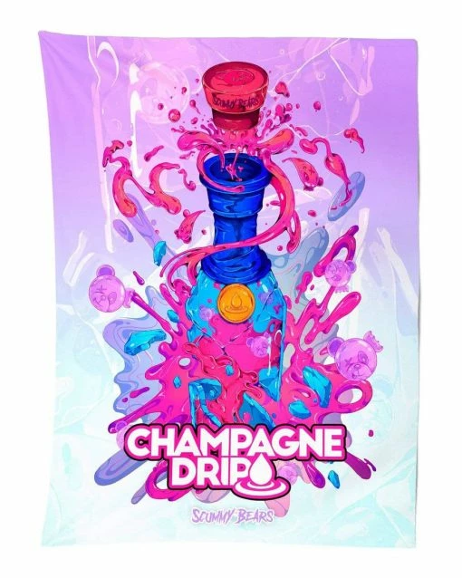 CHAMPAGNE DRIP X SCUMMY BEARS - BOTTLE DROP (DAY CLUB) - TAPESTRY TAPESTRIES