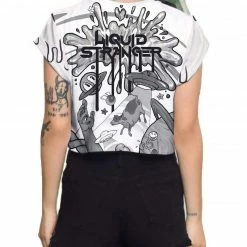 CLOTHES AND STUFF LIQUID STRANGER X SCUMMY BEARS - WEIRD & WONDERFUL (NIGHT) - CROP TEE