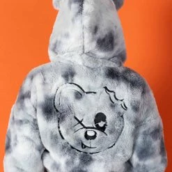 Scummy Bears OISHI - BEAR METAL - FUZZY THINGZZ CROP HOODIE (OBSIDIAN) CLOTHES AND STUFF