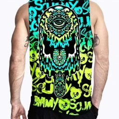 Scummy Bears POPSISKULLS - MELTED DREAMS (SOUR PATCH) - MUSCLE TEE CLOTHES AND STUFF