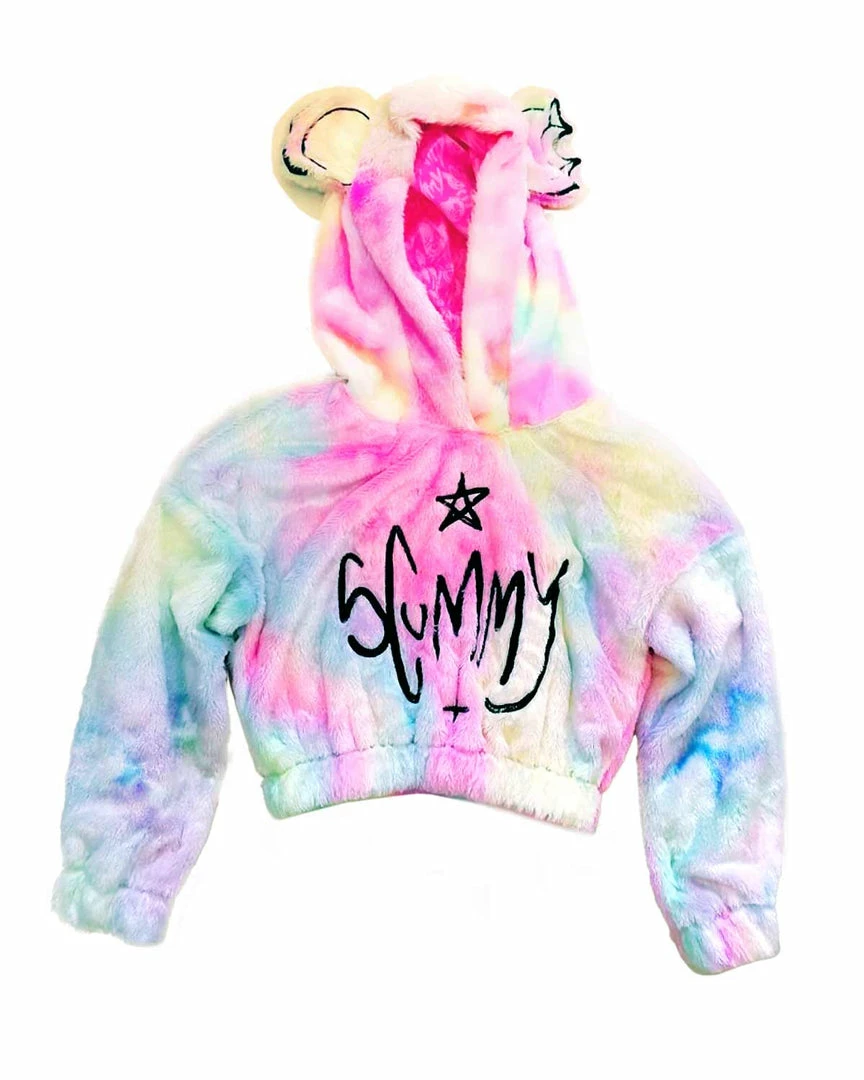 Scummy Bears SCUMMY DOODLE - FUZZY THINGZZ CROP HOODIE (UNICORN)