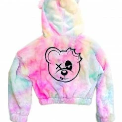 Scummy Bears SCUMMY DOODLE - FUZZY THINGZZ CROP HOODIE (UNICORN)