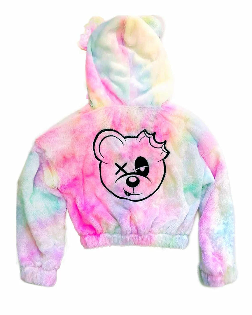 Scummy Bears SCUMMY DOODLE - FUZZY THINGZZ CROP HOODIE (UNICORN)