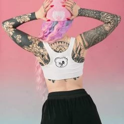 Scummy Bears SCUMMY DOODLE (WHITE) - SHORT CROP TANK